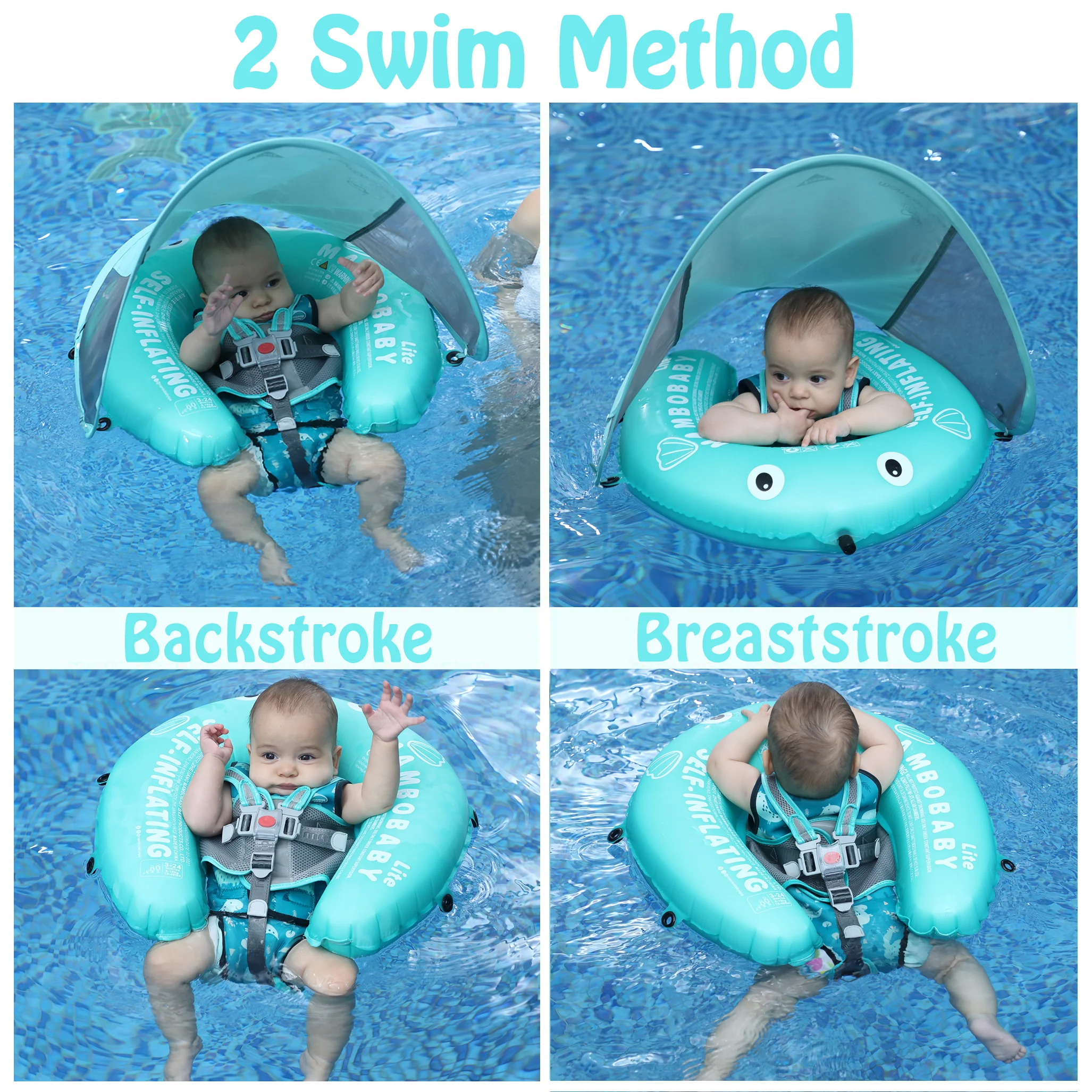 Mambobaby Float Self-Inflating with Canopy - Image 5