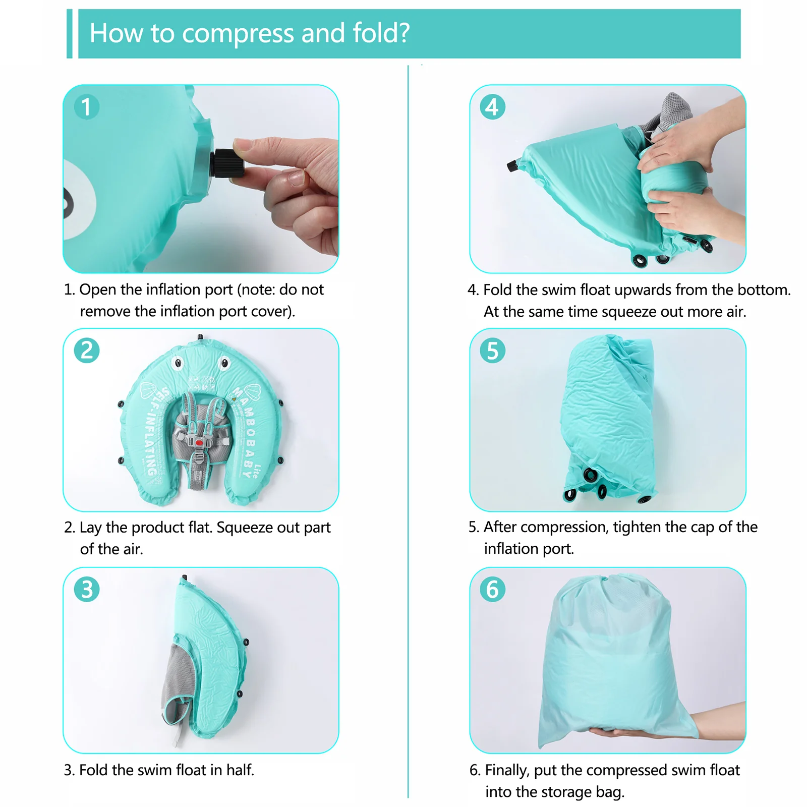 Mambobaby Float Self-Inflating with Canopy - Image 6