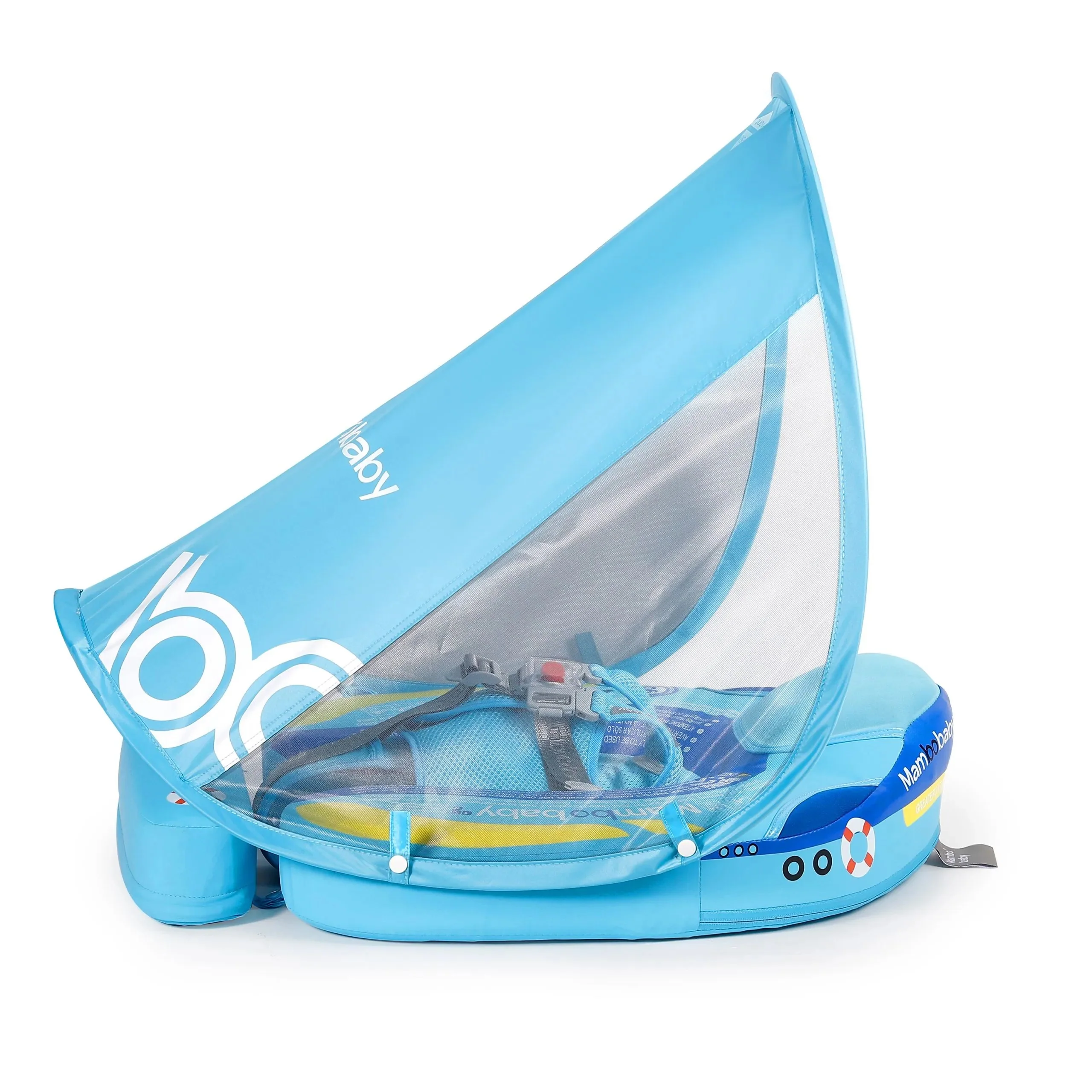 HECCEI Mambobaby Float With Canopy And Tail Blue Steamship - Image 3