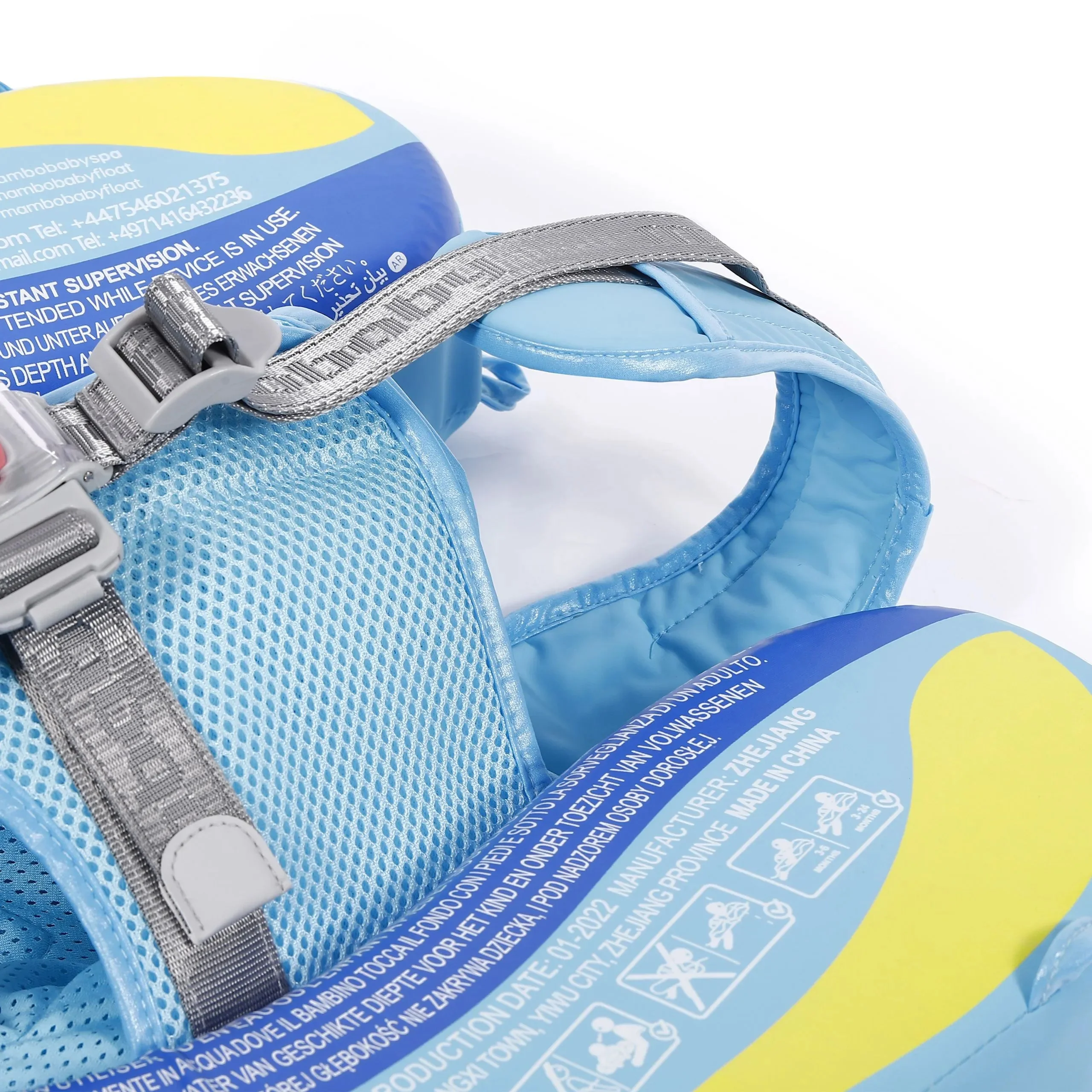 HECCEI Mambobaby Float With Canopy And Tail Blue Steamship - Image 6