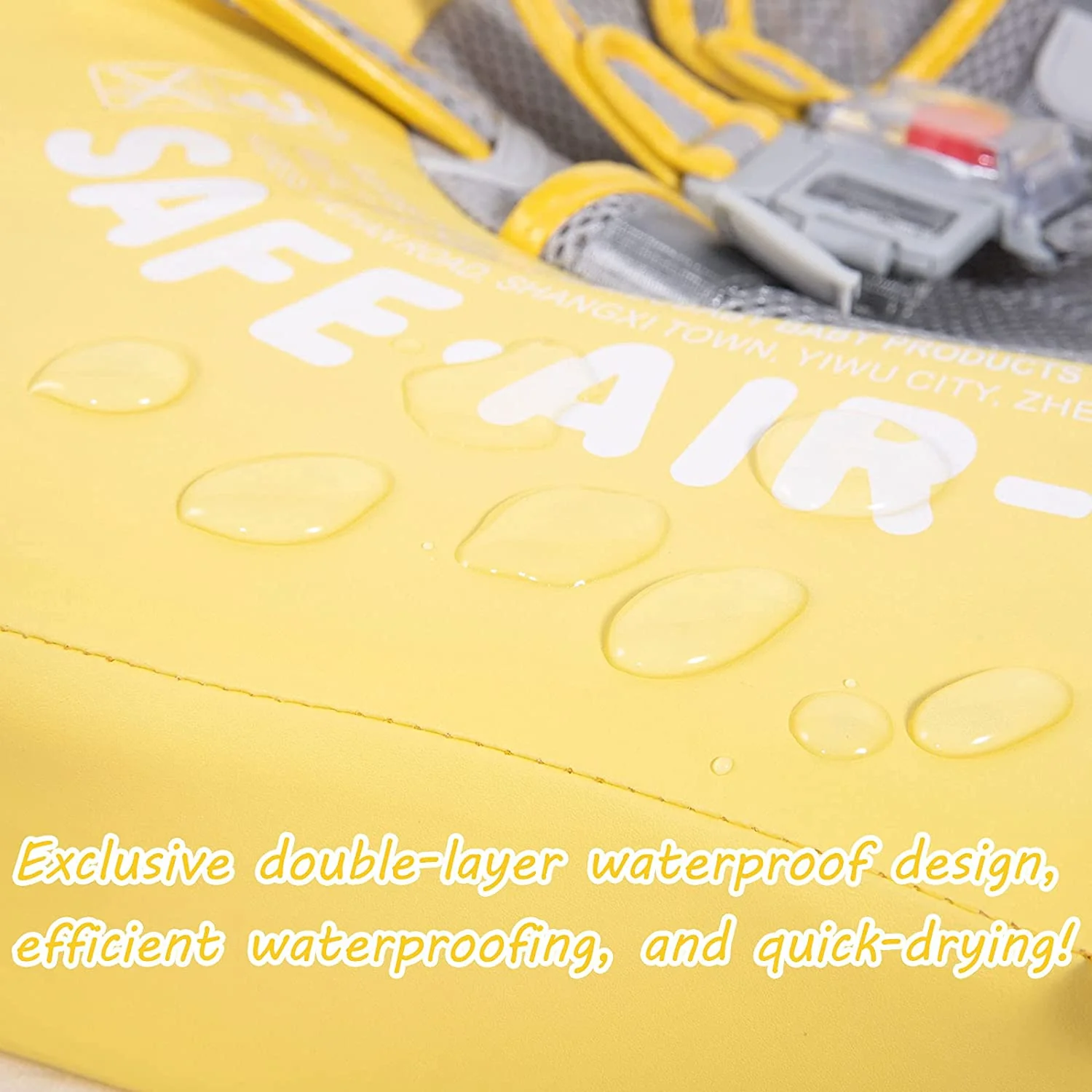 Mambobaby Float with Canopy and Tail Yellow Duck - Image 5